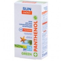 Крем для лица солнцезащитный матирующий SPF25 Sun energy Green+Panthenol