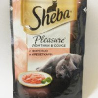 Корм для кошек Sheba Pleasure с форелью и креветками