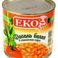 Белая фасоль в томатном соусе "EKO"