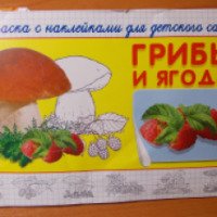 Книга-раскраска с наклейками "Грибы и ягоды" - издательство Омега