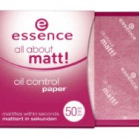 Матирующие салфетки для лица Essence All About Matt! Oil Control Paper