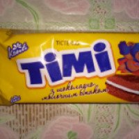 Пирожное бисквитное Конти "Тими" с шоколадно-молочным вкусом