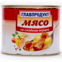 Консервы Главпродукт "Мясо со сладким перцем"