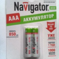 Аккумуляторные батареи Navigator 850mAh AAA