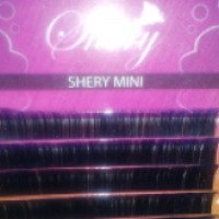 Ресницы для наращивания на лентах Shery mini оттеночные синие