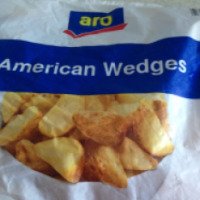 Картофель ломтиками Aro замороженный American Wedges