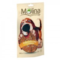 Лакомство для собак Molina "Куриный стейк с сыром"