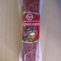 Колбаса сырокопченая Мелитопольский мясокомбинат "Сервелат"