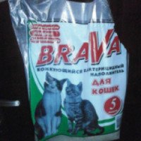 Наполнитель для кошачьего туалета BraVa комкующийся бактерицидный