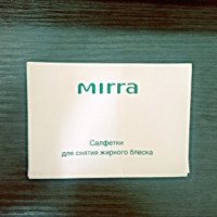 Салфетки для снятия жирного блеска Mirra