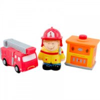 Набор игрушек-брызгалок для ванной Курносики "Пожарные"