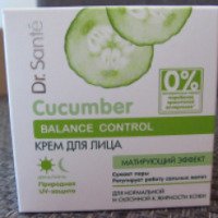 Крем для лица Dr. Sante "Cucumber Balance Control" для нормальной и склонной к жирности кожи