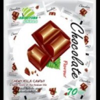 Жевательные конфеты HAOJIYUAN "Chocolate chewy milk candy"
