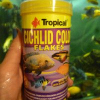 Основной высокобелковый красящий корм для цихлид Tropical Cichlid Color Flakes