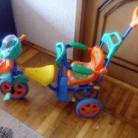 Детский трехколесный велосипед для двойни Femily