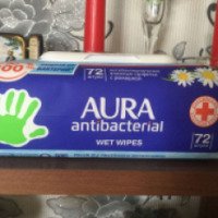 Влажные салфетки AURA Wet wipes антибактериальные