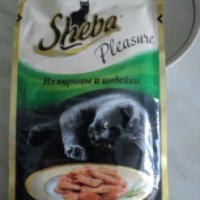 Корм для кошек Sheba Pleasure из курицы и индейки