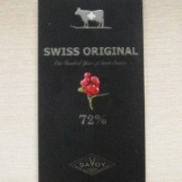 Горький шоколад Swiss Original с кусочками клюквы