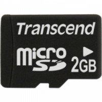 Карта памяти Transcend microSD card 2GB + адаптер