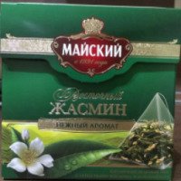 Чай зеленый крупнолистовой Майский "Восточный Жасмин" с лепестками жасмина