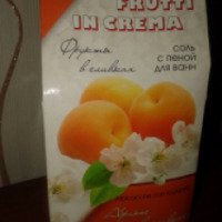 Соль с пеной для ванн Северная жемчужина Frutti in crema Абрикос в сливках