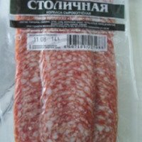 Колбаса сырокопченая в нарезке Велес Столичная