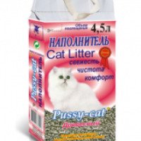Наполнитель для кошачьего туалета Pussy Cat Древесный