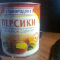 Компот Главпродукт "Половинки желтых персиков в легком сиропе"