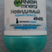 Роликовый дезодорант Garnier mineral "Невидимый Ледяная Свежесть" 48 часов с активным минеральным компонентом