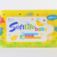 Влажная туалетная бумага детская Soft Life baby