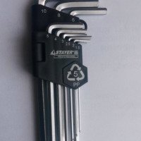 Набор имбусовых длинных ключей с шариком Stayer Professional 1,5-10 мм. 9 шт