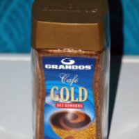 Кофе натуральный растворимый сублимированный декофеинизированный Grandos "Gold"