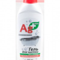 Гель для чистки ванн и раковин Ag+Plus "Антибактериальный с ионами серебра"