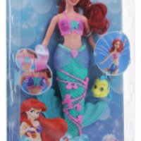 Кукла Mattel Disney Princess: Русалочка Ариэль с фонтанчиком и рыбка Флаундер