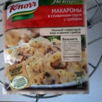 Приправа Knorr на второе "Макароны в сливочном соусе с грибами"