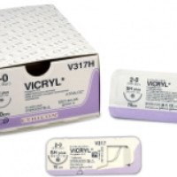 Хирургический шовный материал нить Vicryl с покрытием
