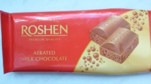 Шоколад Roshen пористый экстрачерный 80г