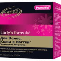 Витамины PharmaMed Ледис формула для волос, кожи и ногтей "Усиленная формула"