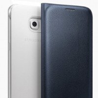Чехол кожаный Flip Wallet для Samsung Galaxy S6 Edge