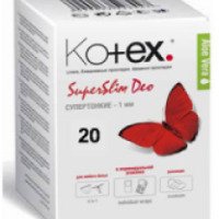 Супертонкие женские прокладки на каждый день "Kotex" super slim с ароматом алоэ вера