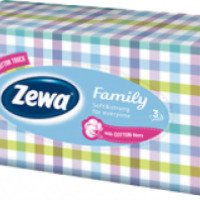 Салфетки бумажные для лица Zewa Family