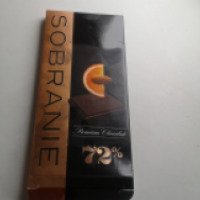 Горький шоколад с апельсином и орехами Sobranie 72%