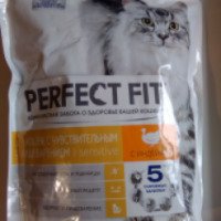 Сухой корм Perfect Fit Sensitive с индексом для взрослых кошек с чувствительным пищеварением