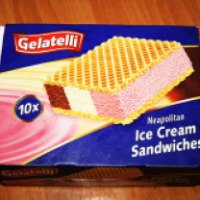 Мороженое Gelatelli Neapolitan Ice Cream Sandwiches