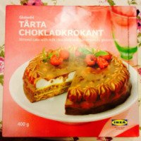 Миндальный торт с шоколадом и ириской IKEA Tarta Chokladkrokant