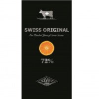 Горький шоколад Swiss Original с кусочками апельсина