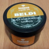 Марокканское черное мыло Hammam Organic Oils Beldi для волос и тела