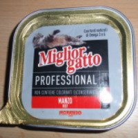 Консервы для котов Miglior Gatto Professional говядина