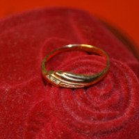 Золотое кольцо "Адамас" с фианитом