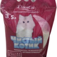 Наполнитель для кошачьего туалета гигиенический антибактериальный Clean Cat "Чистый котик"